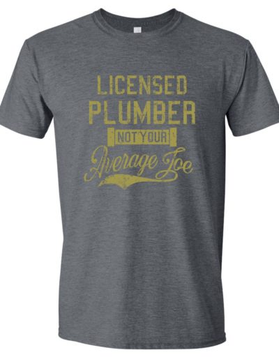 Licensed Plumber t-shirt Grey